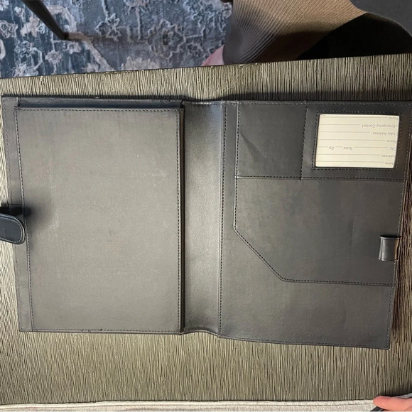 Executive leather folio organizer folder - Picture 5 of 7